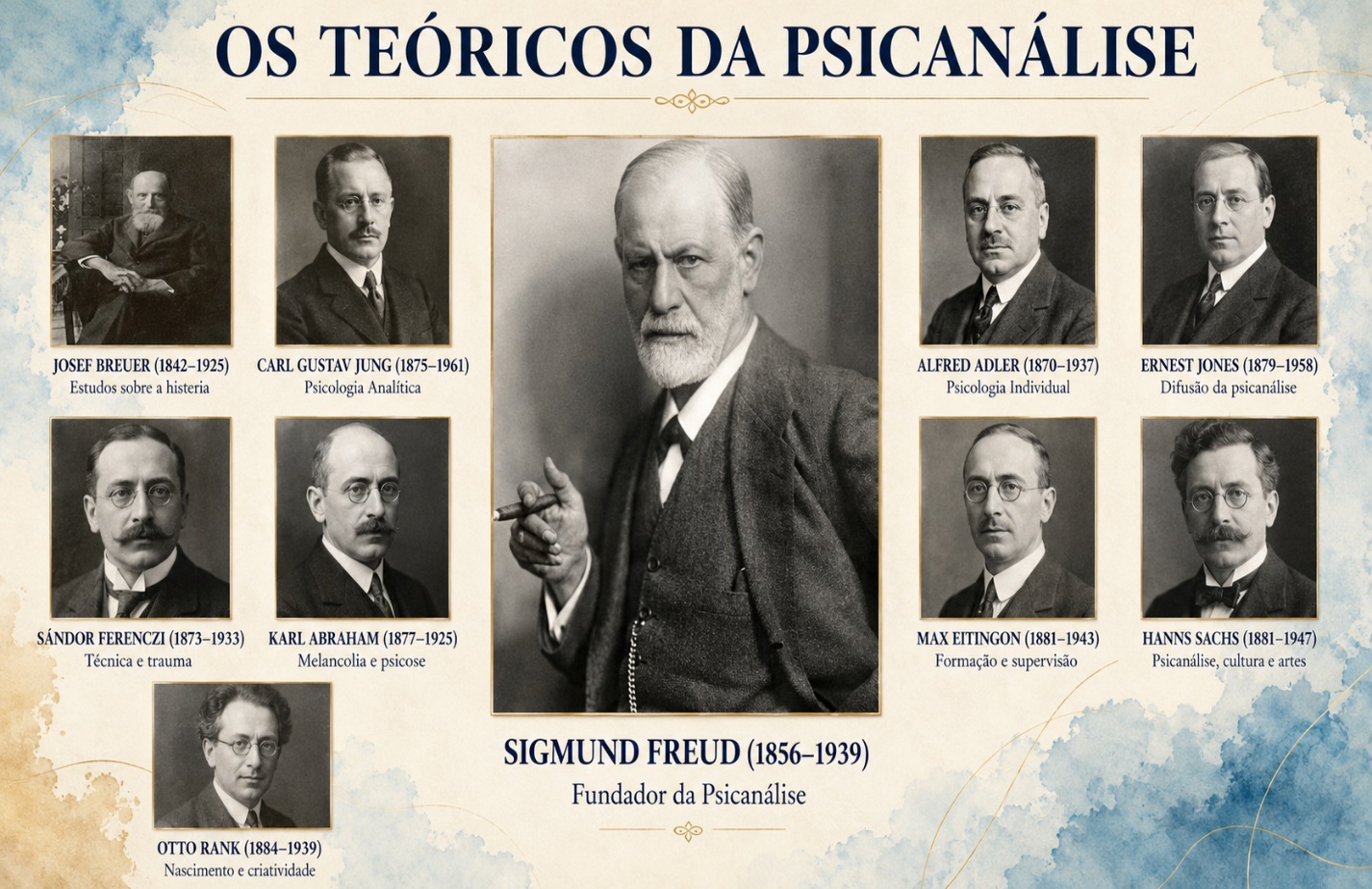 Os Teóricos da Psicanálise - Freud, Jung, Adler, Ferenczi, Abraham, Eitingon, Sachs, Rank, Breuer, Jones